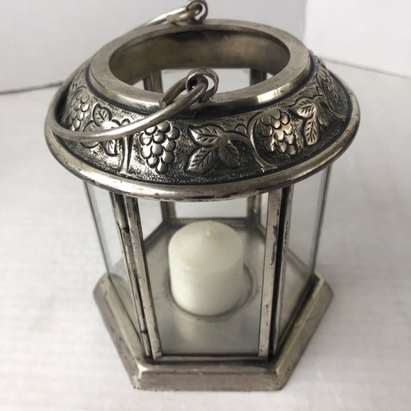 Pottery Barn Accents Pottery Barn Vintage Hexagon Glass Chrome